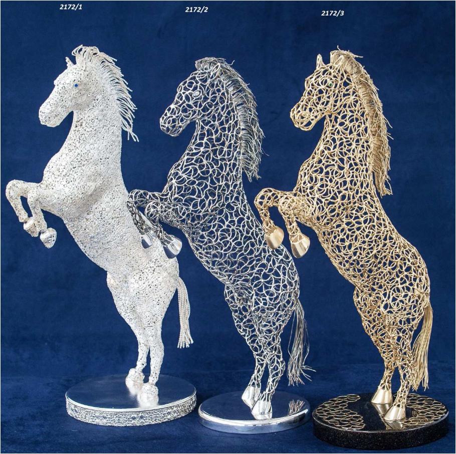 2172/3 Horse in gold plated